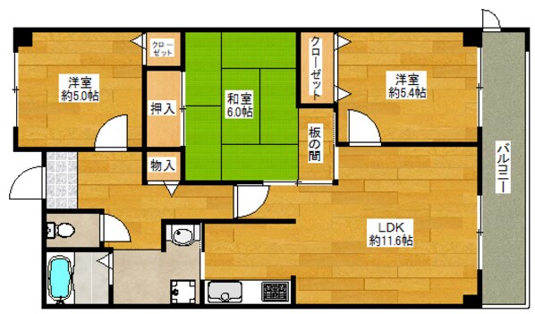 グランベール桃山台の物件間取画像